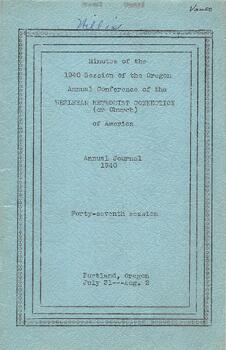 Oregon Conference Minutes 1940