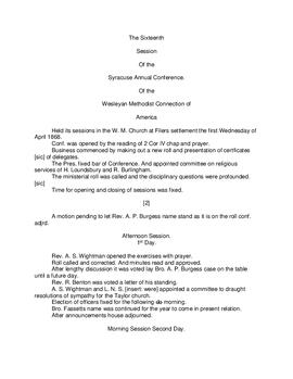 Syracuse Conference Minutes 1868