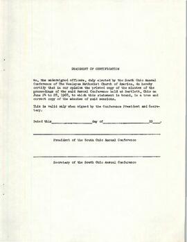 South Ohio Conference Minutes 1968
